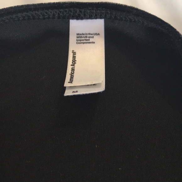 American Apparel Black Velvet Lowcut Dress - Picture 2 of 4